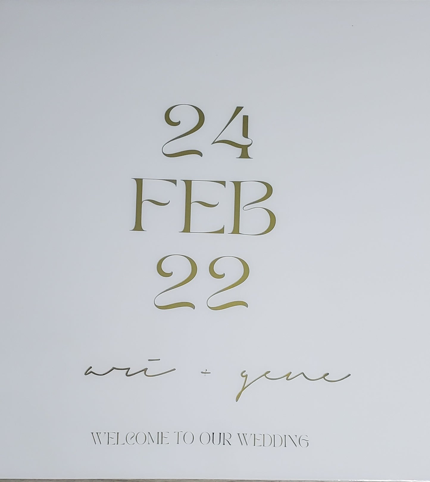 Acrylic wedding sign