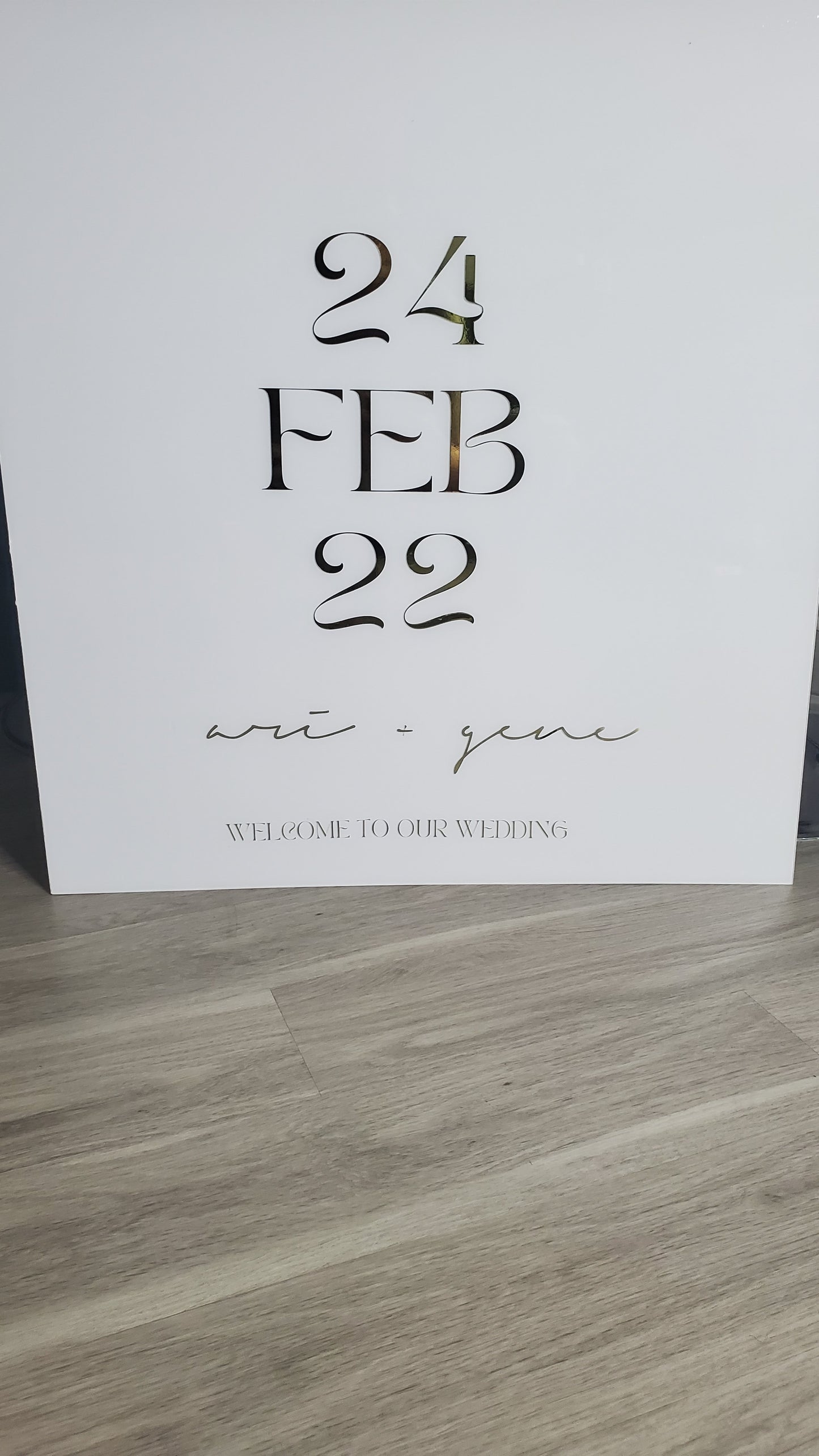 Acrylic wedding sign