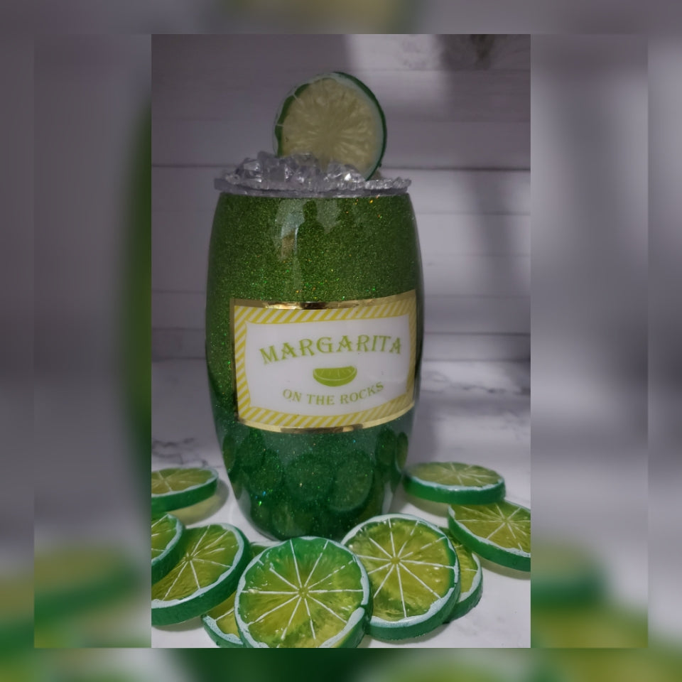 25 ounce barrel/football tumbler