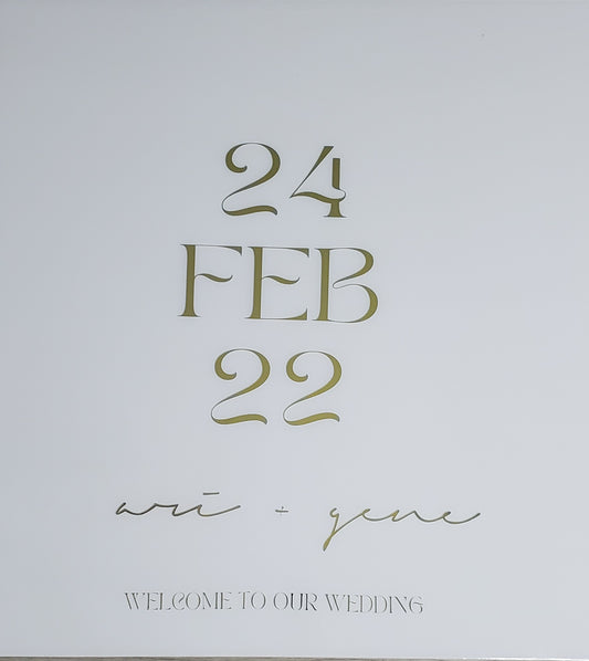 Acrylic wedding sign