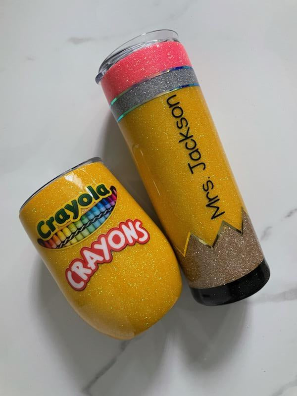 School theme tumblers